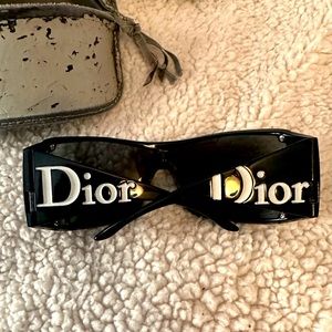 Christian Dior Overshine black and white sunglasses